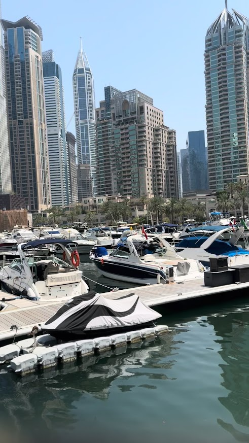 Dubai Marina and its waterfront skyline