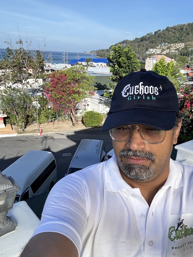 Girish overlooking the coast in Phuket